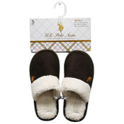 Wholesale - U.S. POLO ASSN. LADIES BROWN SLIPPERS WITH SHERPA C/P 24, UPC: 662239087742